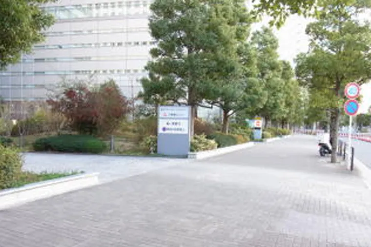 補助317号線（線路沿いの道路）を南に進みます。「太陽生命ビル」を過ぎると、左側に車寄せへの入口があります（「品川グランドセントラルタワー」と「NBF品川タワー」用）。　　